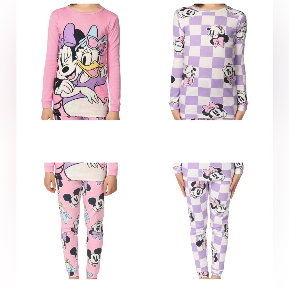 Disney Minnie Mouse - Kids 4-Piece Pajama Bundle (2 sets) - 5T or 6